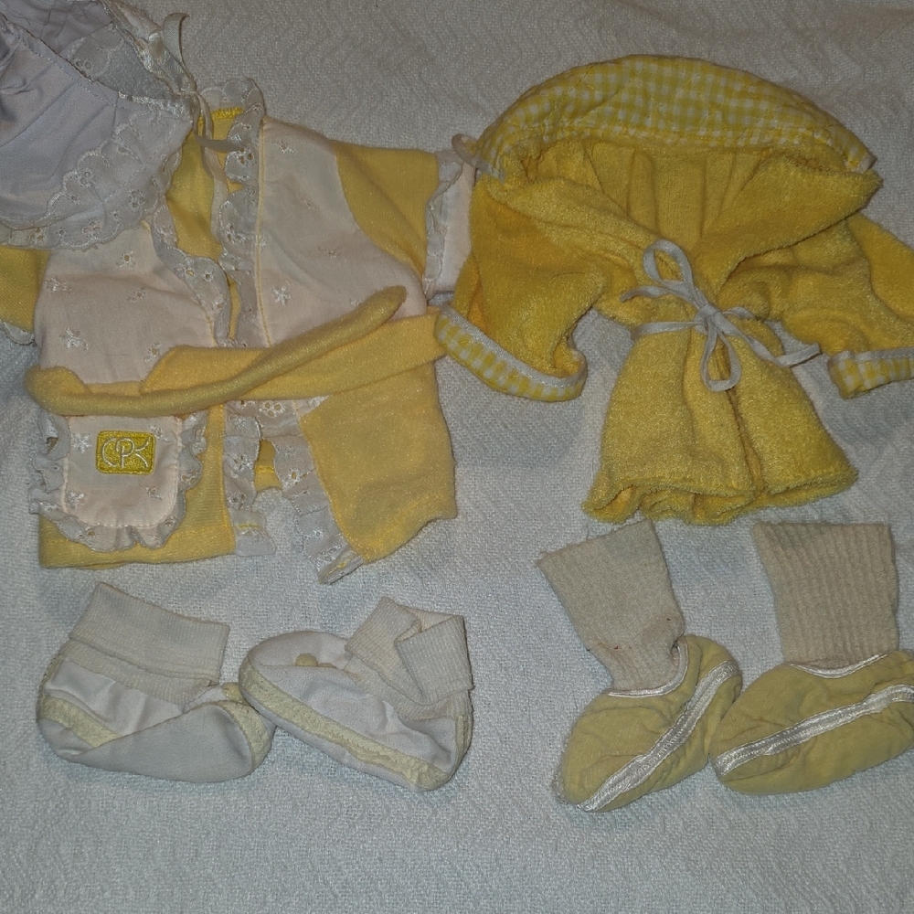 Yellow and White Doll Clothing Set